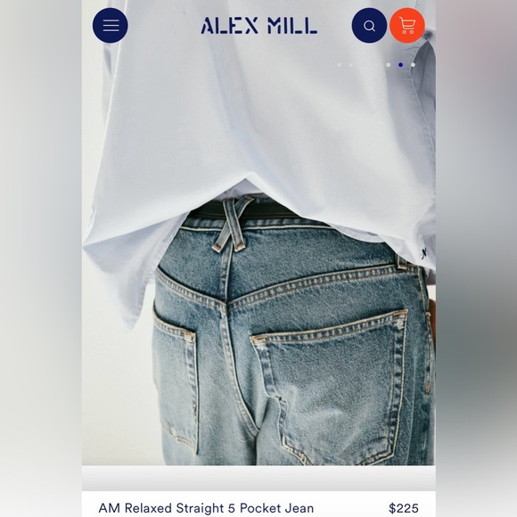Alex Mill Relaxed Straight 5 Pocket Men’s Jean - Picture 3 of 12